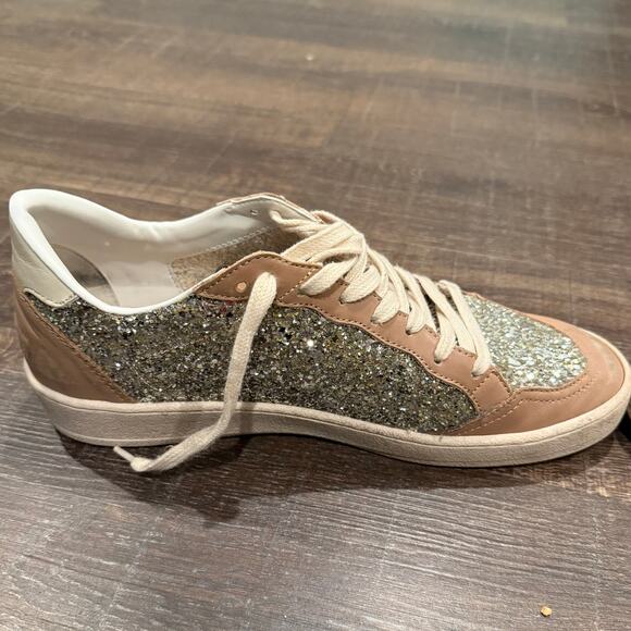 Golden Goose GGDB Ball Star platinum glitter sneakers size 40 EUC - Picture 6 of 6
